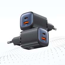 СЗУ Usams US-CC254 GaN HC Ser. 30W (1USB-A/1C) – Черный