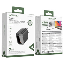 МЗП Acefast A112 GaN PD45W (1USB-C) – Чорний