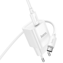 МЗП Hoco C146A Charm PD20W (1USB-C) + кабель Type-C to Type-C – Білий