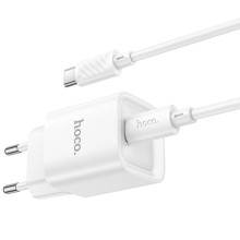 МЗП Hoco C146A Charm PD20W (1USB-C) + кабель Type-C to Type-C – Білий