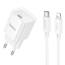 СЗУ Hoco C146A Charm PD20W (1USB-C) + кабель Type-C to Lightning