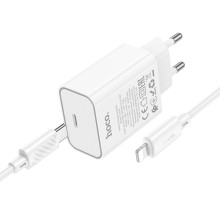 МЗП Hoco C143A Benefit PD20W (1USB-C) + кабель Type-C to Lightning – Білий