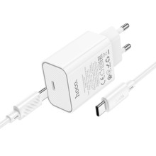 СЗУ Hoco C143A Benefit PD20W (1USB-C) + кабель Type-C to Type-C – Белый