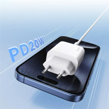 МЗП Usams US-CC226 Kit-Yi Ser. 20W (1USB-C) + кабель Type-C to Type-C – Білий