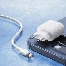 МЗП Usams US-CC226 Kit-Yi Ser. 20W (1USB-C) + кабель Type-C to Type-C – Білий