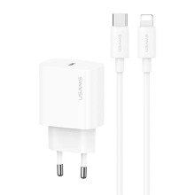 СЗУ Usams US-CC226 Kit-Yi Ser. 20W (1USB-C) + кабель Type-C to Lightning