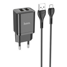 СЗУ Hoco N25 Maker (2USB-A) + USB to MicroUSB
