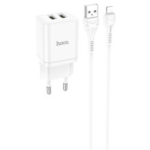 СЗУ Hoco N25 Maker (2USB-A) + USB to Lightning