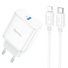 МЗП Hoco C104A PD20W (1USB-C) + кабель Type-C to Lightning