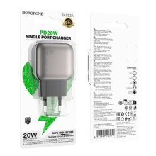 МЗП Borofone BAS53A Absolute PD20W (1USB-C) – Чорний