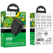 МЗП Hoco CS62A Bright PD45W (2USB-C) – Чорний