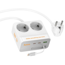 Подовжувач Hoco AC28 Descanso (PD45W/1C/3A/2xSocket) (2m)