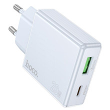 СЗУ Hoco C142A Direct PD20W+QC3.0 (1USB-A/1C) – Голубой