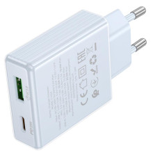 СЗУ Hoco C142A Direct PD20W+QC3.0 (1USB-A/1C) – Голубой