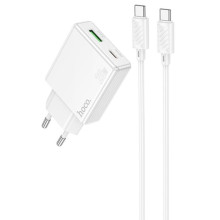 СЗУ Hoco C142A Direct PD20W+QC3.0 (1USB-A/1C) + кабель Type-C to Type-C