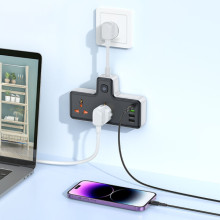 СЗУ Hoco AC12A Reise (PD30W/1C3A) +Socket – Черный