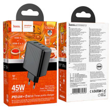 СЗУ Hoco CS26A Article PD45W (1USB-A/2C) – Черный