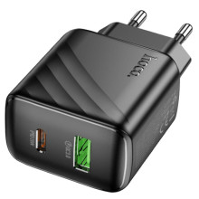 СЗУ Hoco CS25A Rico PD20W+QC3.0 (1USB-A/1C) – Черный