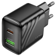 СЗУ Hoco CS25A Rico PD20W+QC3.0 (1USB-A/1C) – Черный