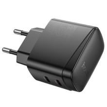 СЗУ Hoco CS62A Bright PD45W (2USB-C) – Черный