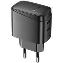СЗУ Hoco CS62A Bright PD45W (2USB-C) – Черный
