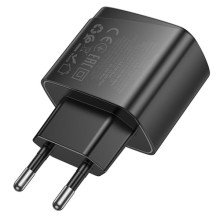 СЗУ Hoco CS61A Bright PD30W+QC3.0 (1USB-A/1C) – Черный