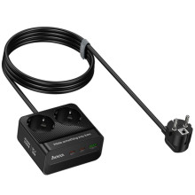 Удлинитель Hoco AC27 Descanso (PD30W/2C/1A/2xSocket) (2m) – Черный