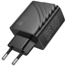 СЗУ Hoco N57 Full PD20W with retractable cable Type-C (2USB-C) – Черный