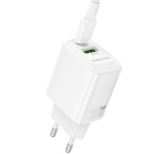 СЗУ Borofone BN29 Fuente PD30W+QC3.0 (1USB-A/1C) – Белый
