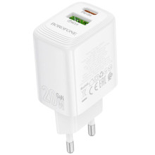 СЗУ Borofone BN27 Fuente PD20W+QC3.0 (1USB-A/1C) – Белый