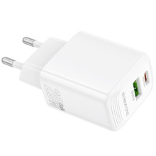 СЗУ Borofone BN27 Fuente PD20W+QC3.0 (1USB-A/1C) – Белый