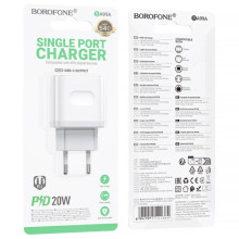СЗУ Borofone BA99A Breeze PD20W (1USB-C) – Белый