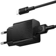 СЗУ Borofone BAS71A Source 10.5W (1USB-A) + кабель USB to Lightning – Черный