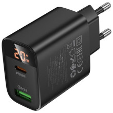 СЗУ Borofone BA96A Ilustre with digital display PD20W+QC3.0 (1USB-A/1C) – Черный