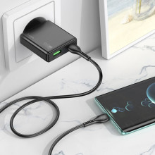 СЗУ Hoco N38 Delgado PD20W+QC3.0 (1USB-A/1C) – Черный