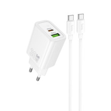 МЗП Hoco N63 Gentle PD30W+QC3.0 (1USB-A/1C) + кабель Type-C to Type-C – undefined
