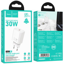 СЗУ Hoco N62 Gentle PD30W (1USB-C) – Белый