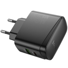 СЗУ Hoco CS63A Bright PD65W (1USB-A/1C) – Черный