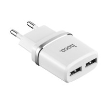 СЗУ Hoco C12 Charger + Cable Lightning 2.4A 2USB – Белый