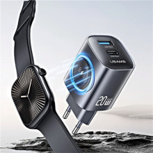 СЗУ Usams US-CC293 T67 Multifunctional iWatch Charger 20W (1USB-A/1C) – Черный