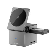 БЗП WIWU Wi-W030 Planeta Trio 3 in 1 Cableless charger – Сірий