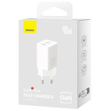 СЗУ Baseus GaN5 Pro OS + Type-C to Type-C 40W (CCGP18010) – Белый