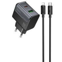 СЗУ Hoco CS73A Star Speed PD30W+QC3.0 (1USB-A/1C) + кабель Type-C to Lightning