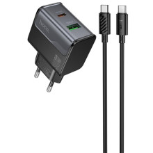 СЗУ Hoco CS73A Star Speed PD30W+QC3.0 (1USB-A/1C) + кабель Type-C to Type-C