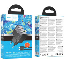 МЗП Hoco CS73A Star Speed PD30W+QC3.0 (1USB-A/1C) + кабель Type-C to Type-C – undefined