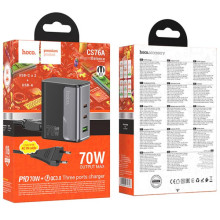 СЗУ Hoco CS76A Star Speed PD70W (1USB-A/2C) – Черный