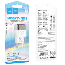 МЗП Hoco C125A Transparent PD20W (1USB-C) – Чорний