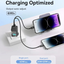 СЗУ Baseus GaN5 Pro OS + Type-C to Type-C 40W (CCGP18010) – Черный