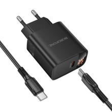 СЗУ Borofone BA97A PD30W (1USB-C) + кабель Type-C to Type-C
