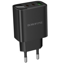 МЗП Borofone BA98A Ilustre with digital display PD30W (1USB-A/2C) – Чорний